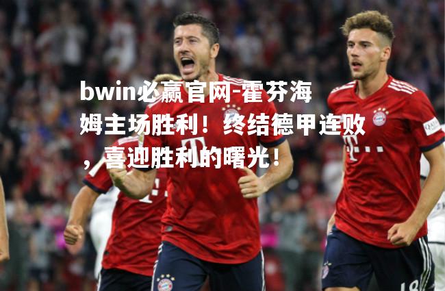 霍芬海姆主场胜利！终结德甲连败，喜迎胜利的曙光！