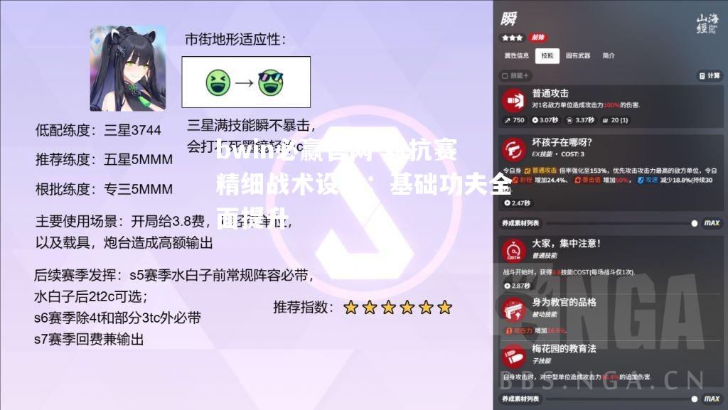 对抗赛精细战术设计：基础功夫全面提升